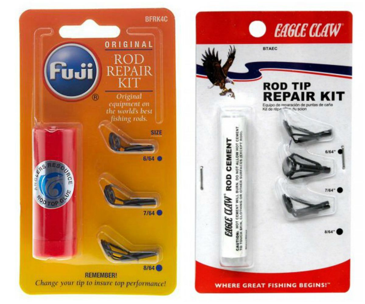 Eagle Claw Fishing Rod Tip Repair Kit w/6/64 7/64 8/64 Tips
